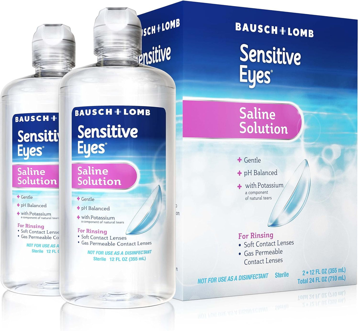 Bausch + Lomb Sensitive Eyes Plus Saline Solution, 710 ml (Pack of 3) - görsel 2