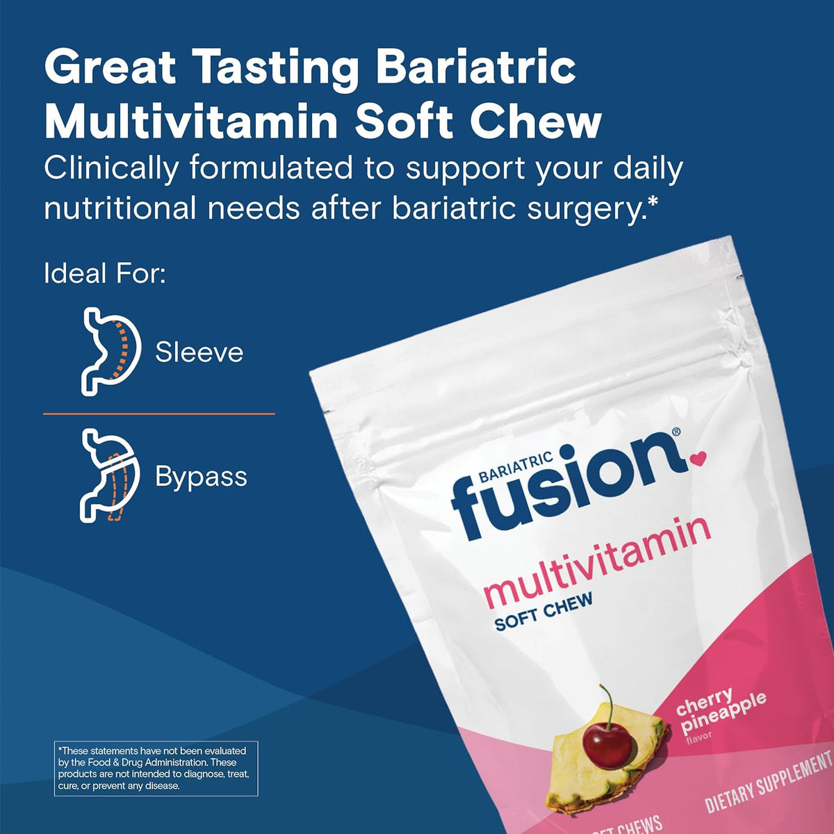 Bariatric Fusion Bariatric Multivitamin Chewable Soft Chew – Cherry Pineapple (60 Count) - görsel 2