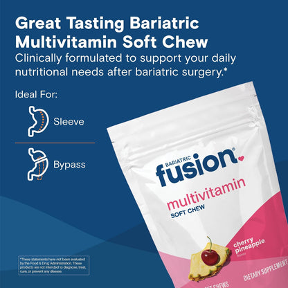 Bariatric Fusion Bariatric Multivitamin Chewable Soft Chew – Cherry Pineapple (60 Count)