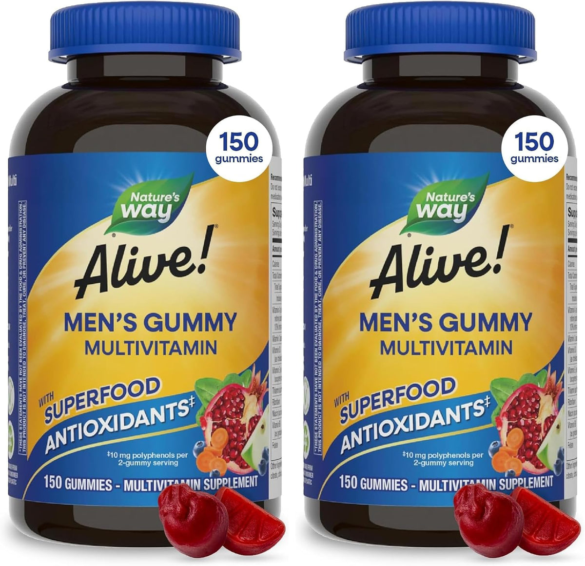 Nature's Way Alive! Men's Multivitamin Gummies - 150 Count - görsel 10