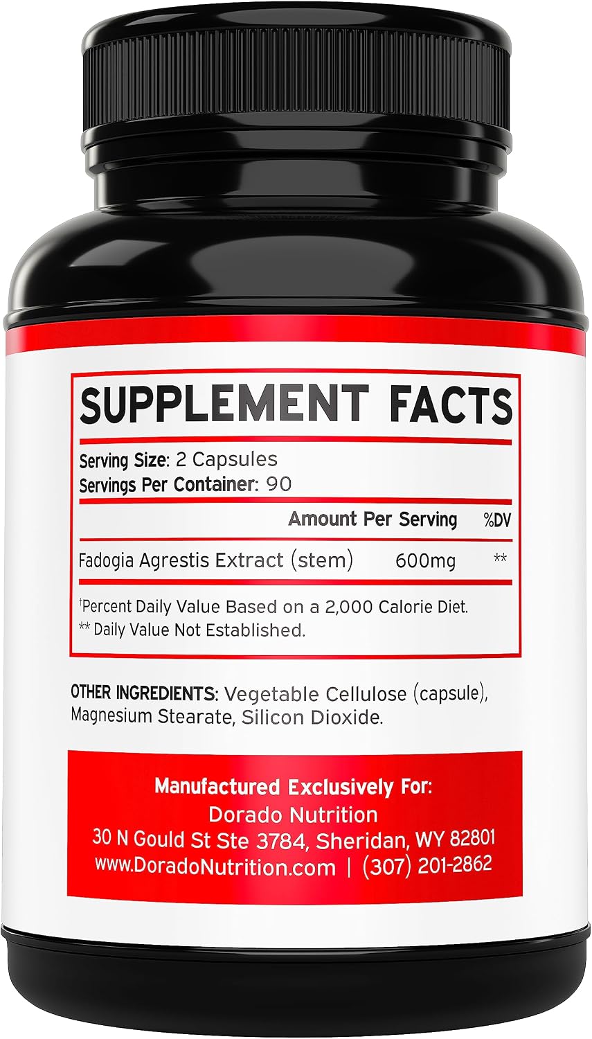 Fadogia Agrestis 600mg Extract - Maximum Strength - 180 Vegan Capsules - görsel 2