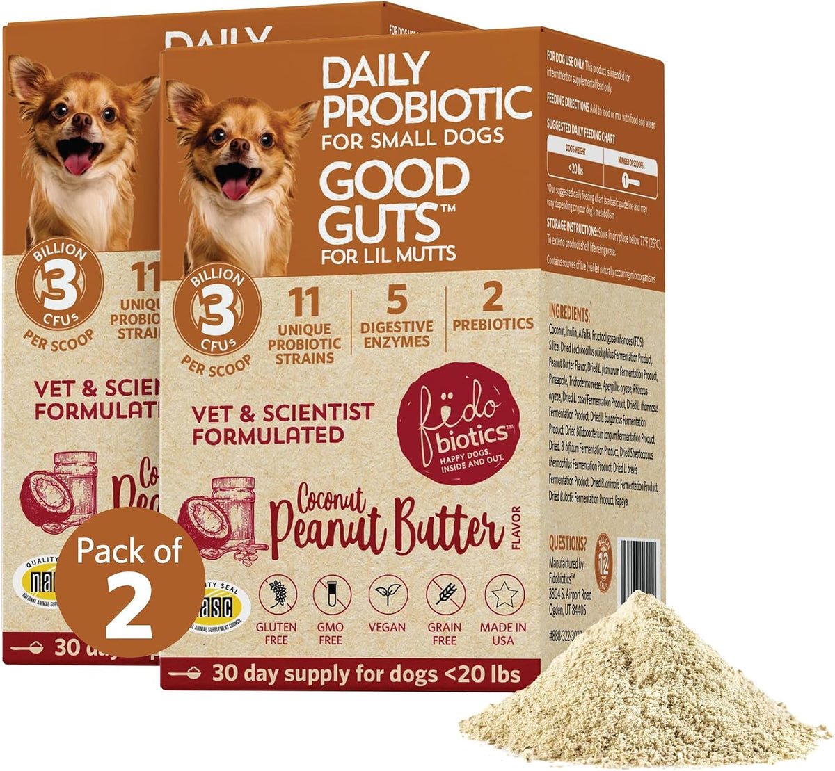 Fidobiotics Good Guts Probiotics for Dogs – Digestive Health Powder, 6 Billion CFU - görsel 10