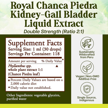Whole World Botanicals Royal Chanca Piedra – Kidney & Bladder Support – Liquid Extract 4 oz (118 ml)