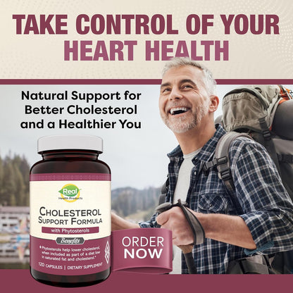 Advanced Cholesterol Health Complex with Plant Sterols - Heart Health Supplement for Men & Women, 120 Capsules