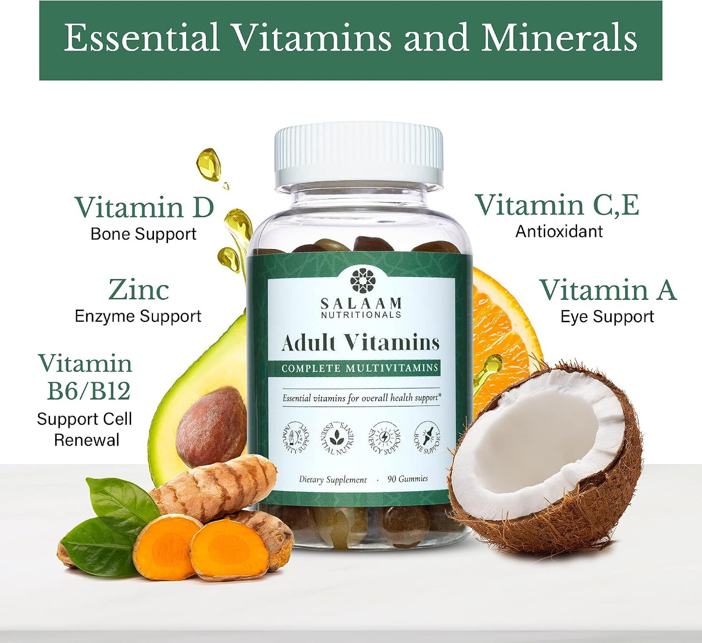 Salaam Nutritionals Adult Multivitamin Gummies - 90 Count (3-Pack) - görsel 2