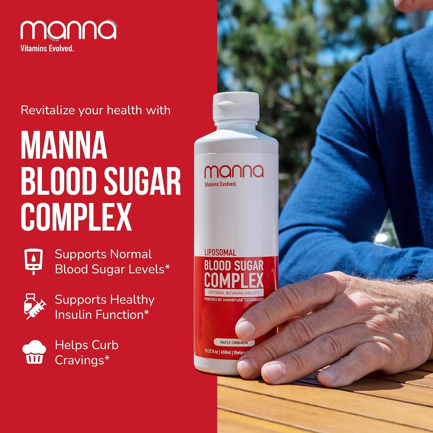 Manna Vitamins Evolved – Liposomal Blood Sugar Complex – Helps Maintain Normal Blood Sugar Levels and Metabolism for Men & Women - görsel 6