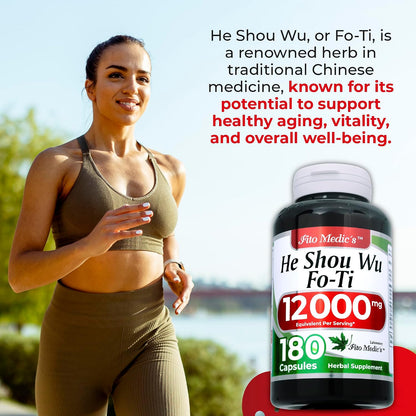 FITO MEDIC'S Lab He Shou Wu (Fo Ti) Capsules - 180 Capsules