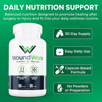 Free Life Labs WoundWorx Nutrition-Scar and Surgery Support, 90 Capsules – Image 4