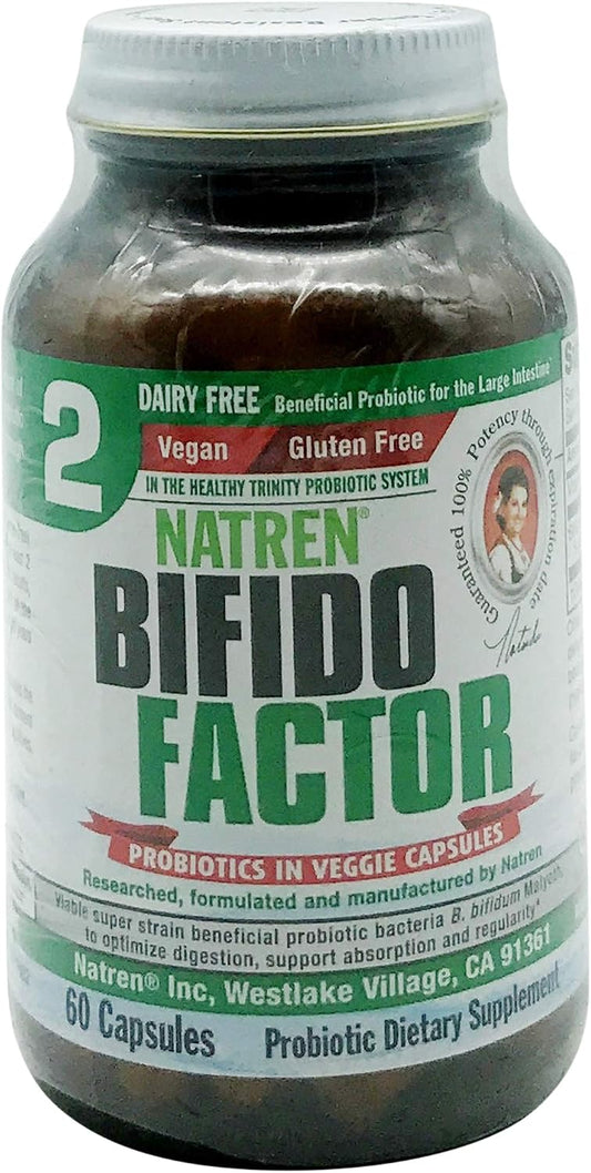 Natren Bifido Factor Dairy-Free Probiotic, 60 Capsules