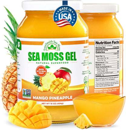 Wildcrafted Irish Sea Moss Gel, Mango Pineapple (454 g)