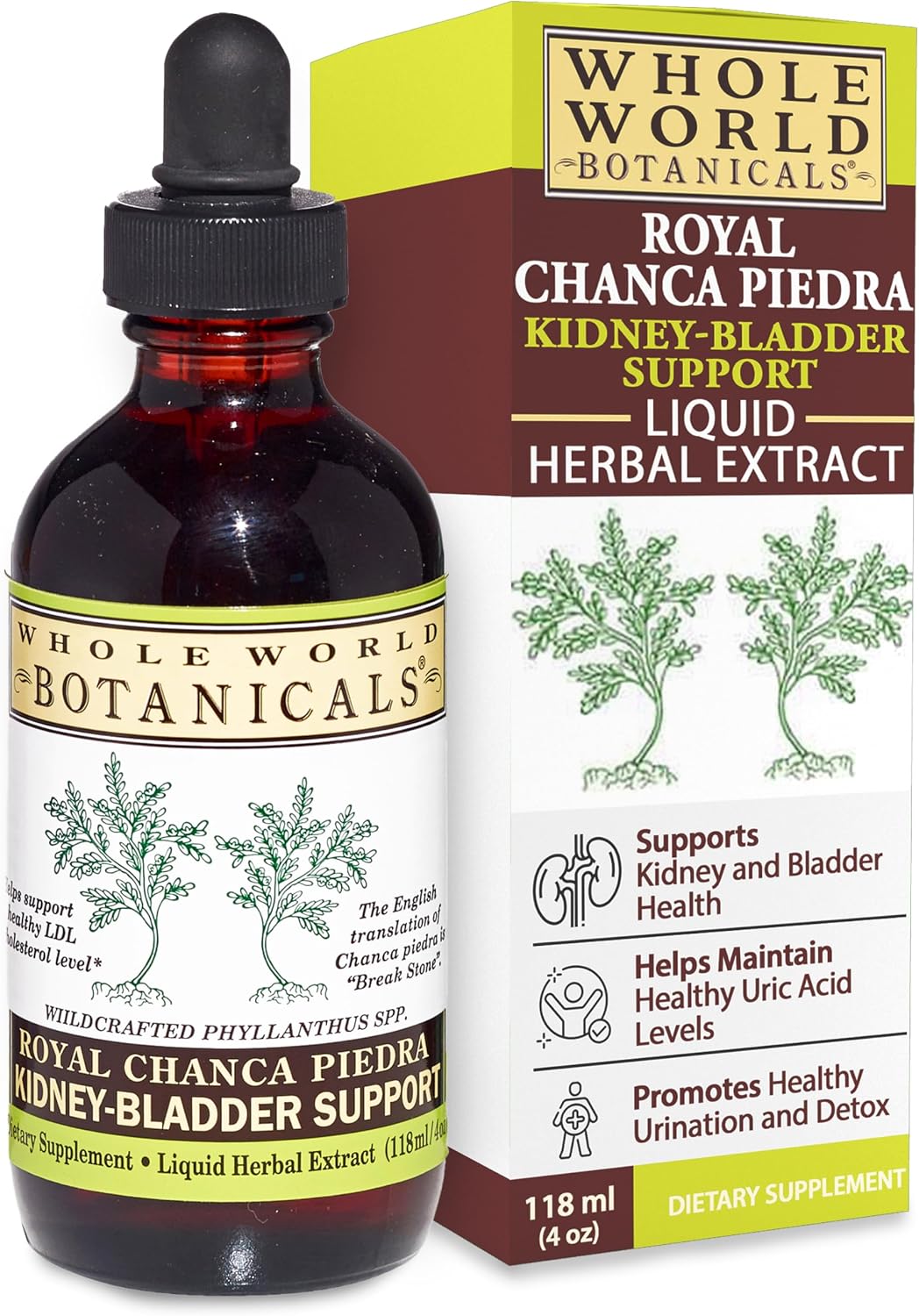 Whole World Botanicals Royal Chanca Piedra – Kidney & Bladder Support – Liquid Extract 4 oz (118 ml) - görsel 1