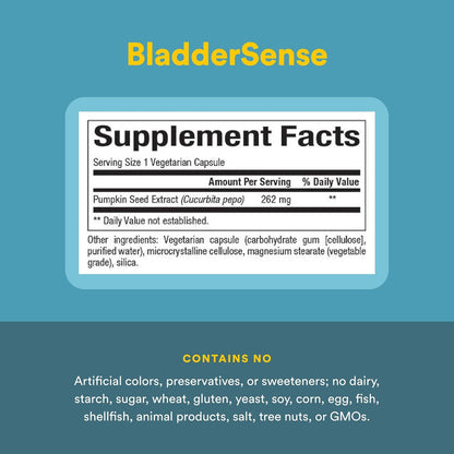 Natural Factors WomenSense BladderSense – Pumpkin Seed Extract for Bladder Function & Urinary Health – 90 Capsules