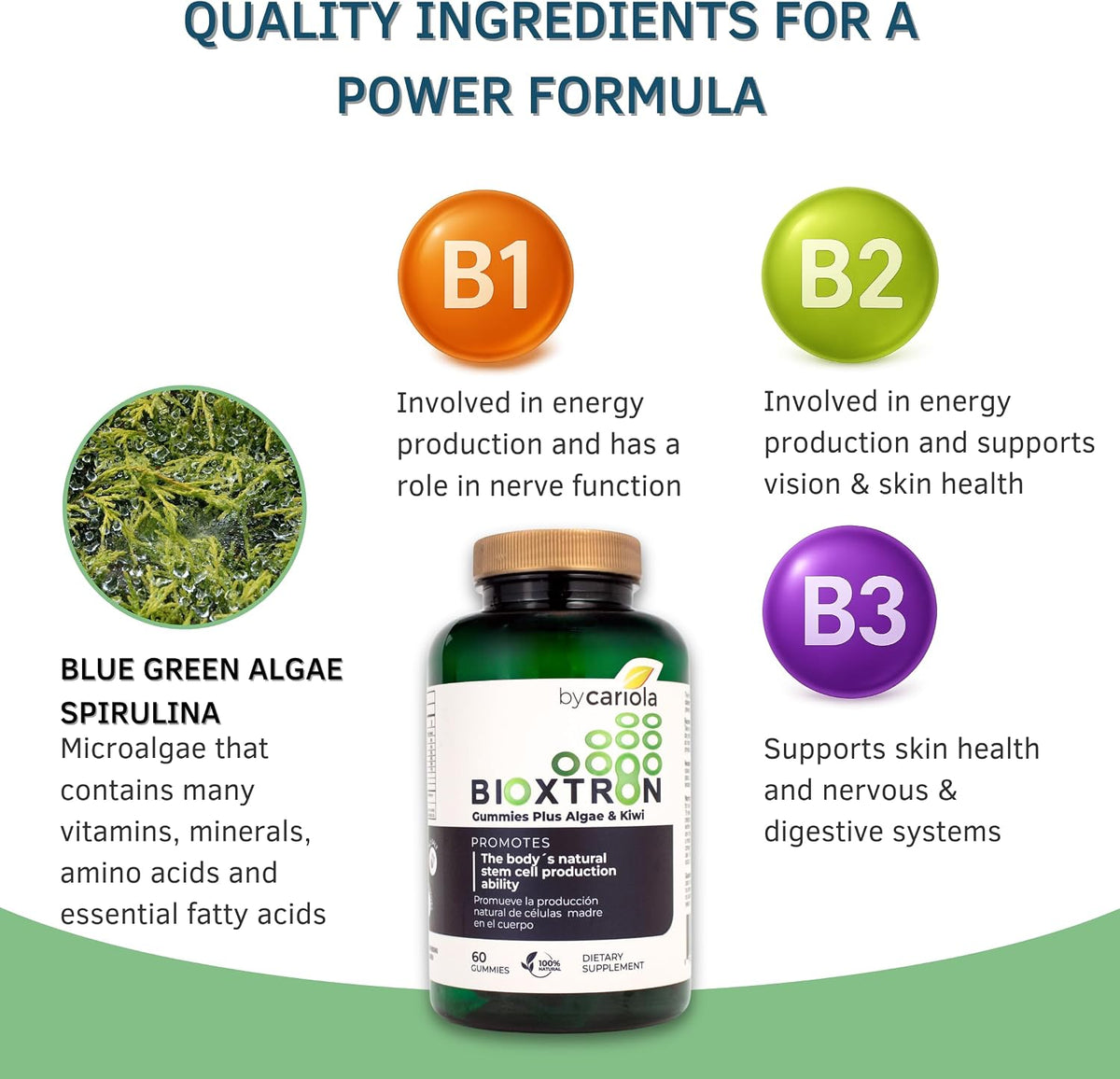 Bioxtron Natural Stem Cell Food Supplement Gummies (60 Gummies) - görsel 4