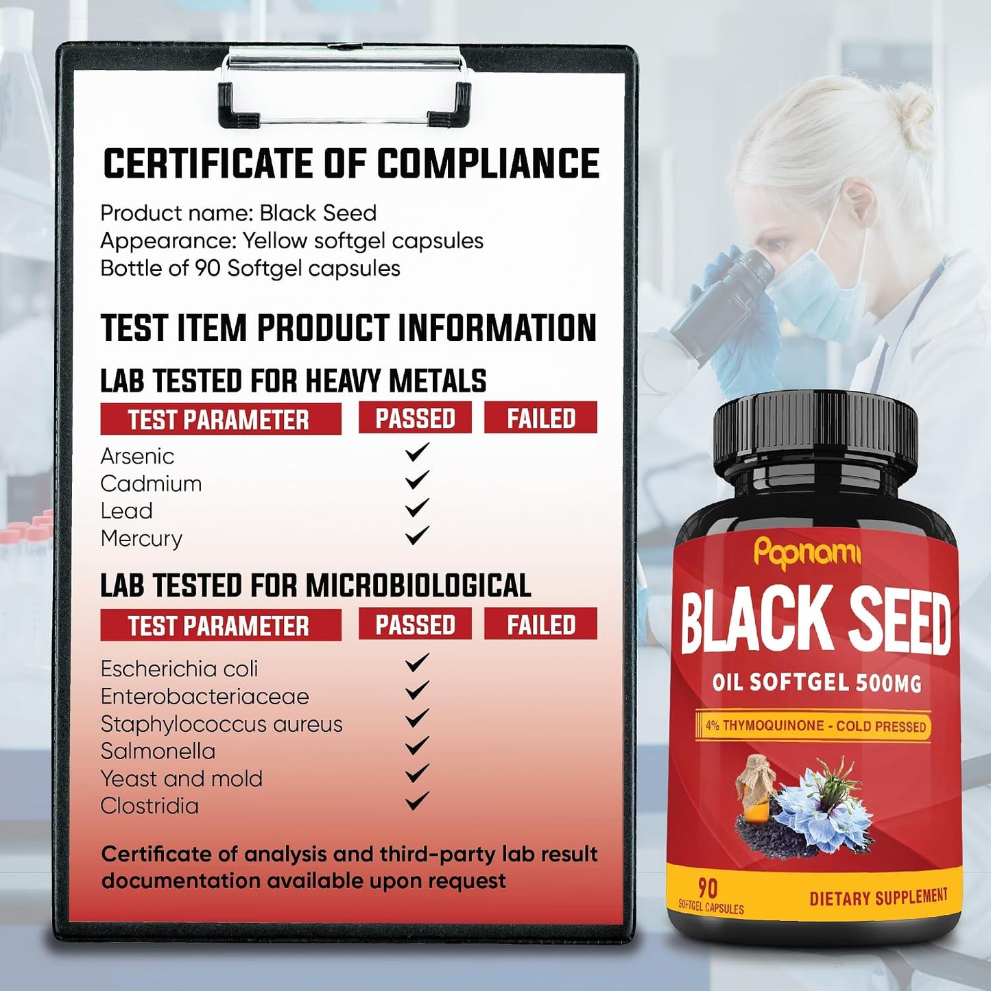 Papnami Premium Black Seed Oil Softgels – 90 Capsules (3-Month Supply) - görsel 7