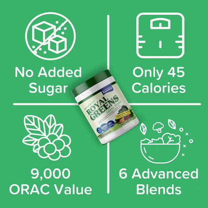 New Vitality Royal Greens Superfood Powder – Organic Vegetable Blend with Probiotics & Antioxidants, 305 g (30-Day Supply) – Image 3