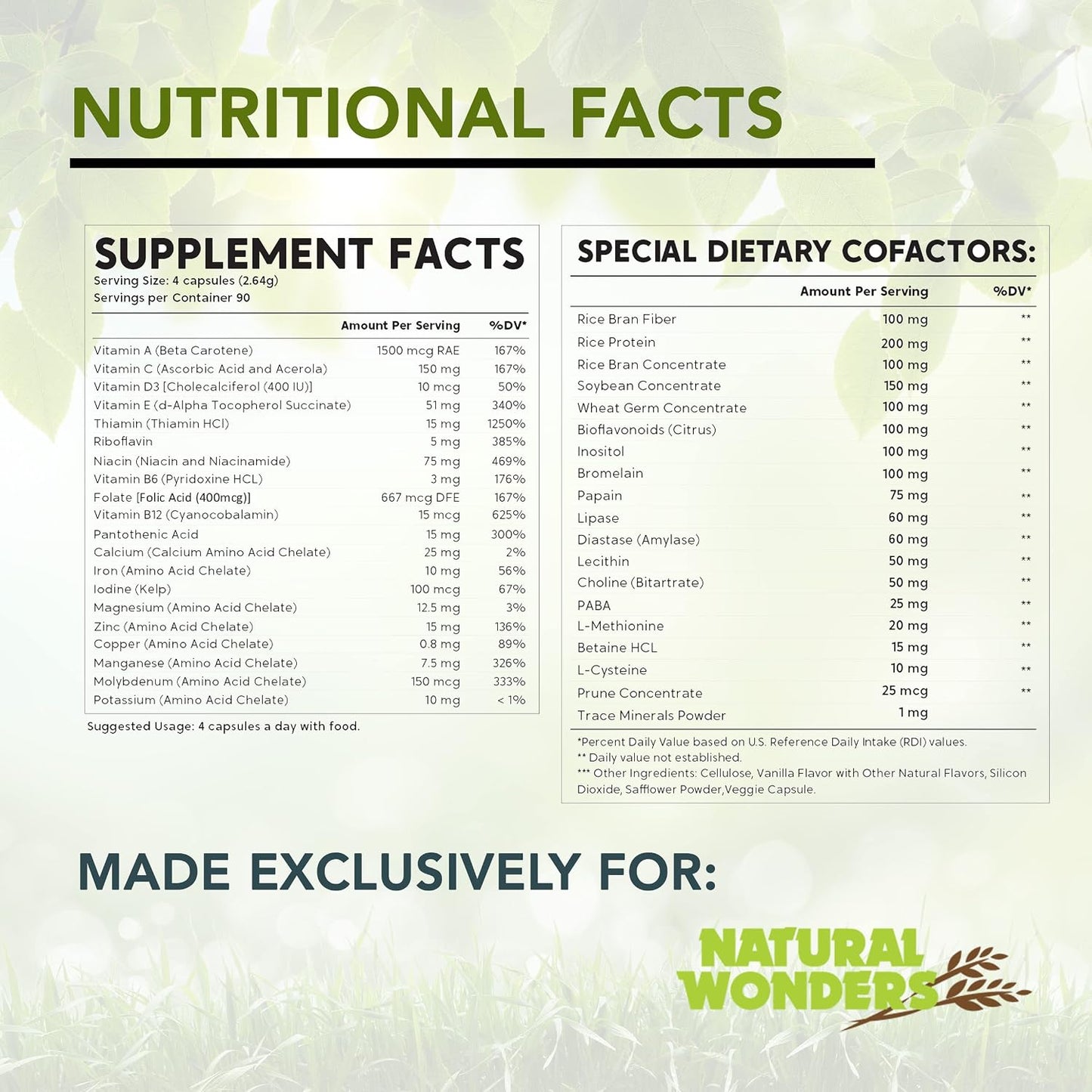 Natural Wonders Life Mate Multivitamin Supplement – 120 Capsules - görsel 3