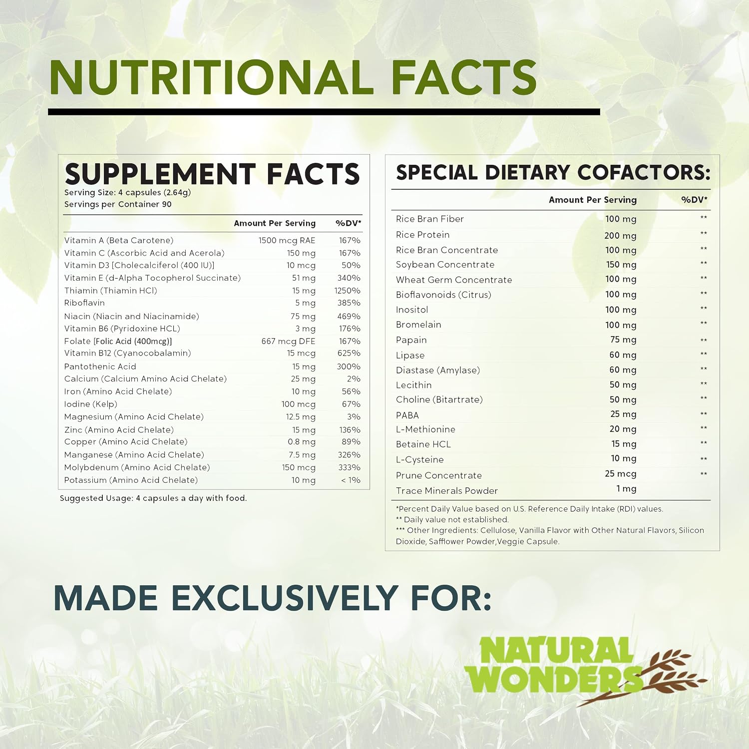 Natural Wonders Life Mate Multivitamin Supplement – 120 Capsules - görsel 3