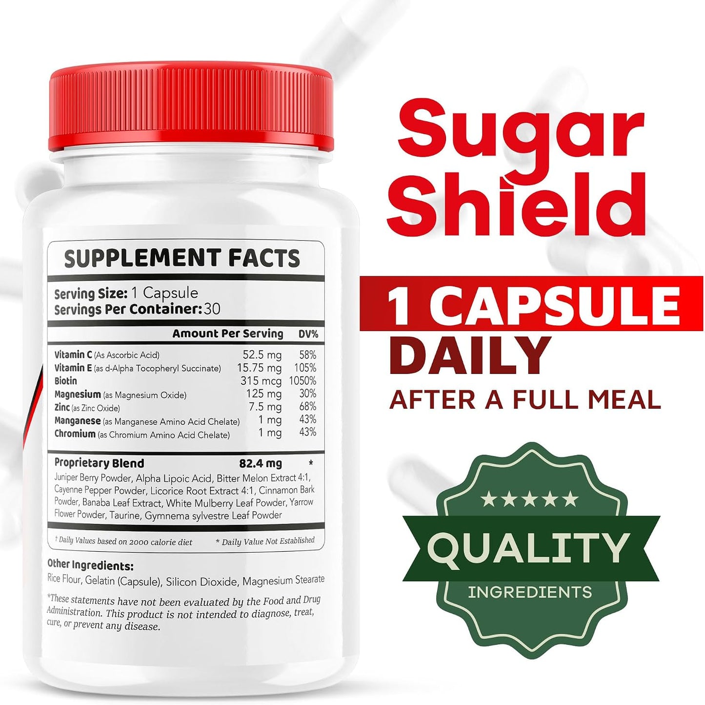 (2 Pack) Sugar Shield, Sugar Shield Blood Support, Sugar Shield Tablets, Sugar Shield Capsules, Sugar Shield Natural Formula, SugarShield, Sugar Shield Advanced Formula, Sugar Shield Reviews, 60 Capsules - görsel 3