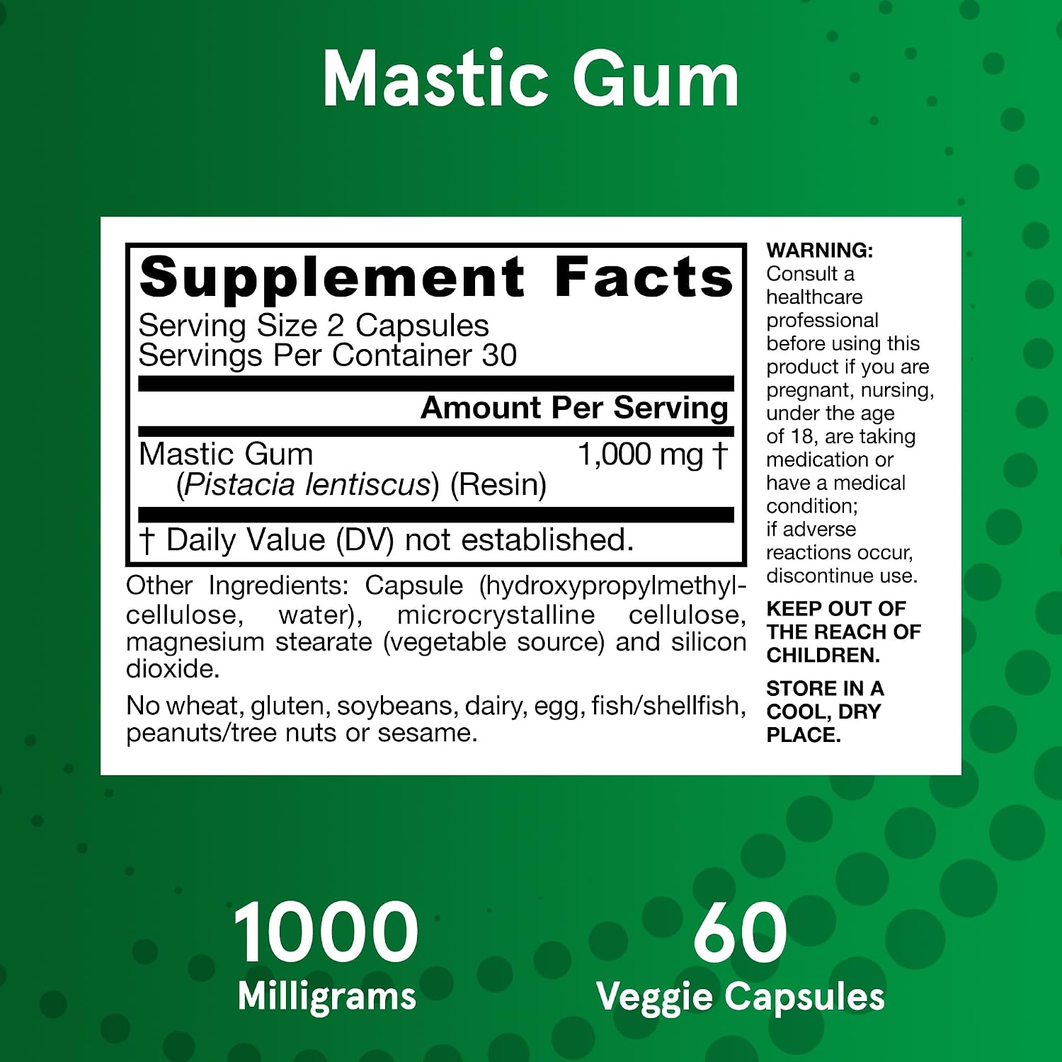 Jarrow Formulae Mastic Gum 1000 mg - 60 Veggie Capsules (12-Pack) - görsel 6