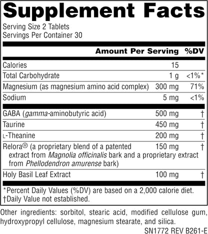 Source Naturals Serene Science Theanine Serene with Relora, 60 Tablets