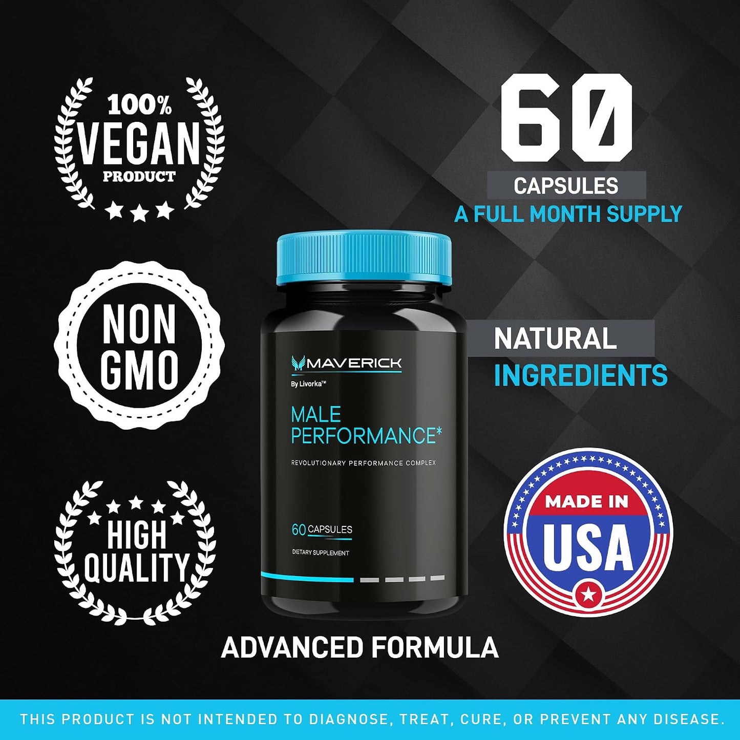 (3 Pack) Maverick Capsules - Official Maverick Supplement for Men, Advanced Formula for Stamina, Vitality & Wellness, All Natural Formula, 180 Capsules for 3 Months - görsel 4