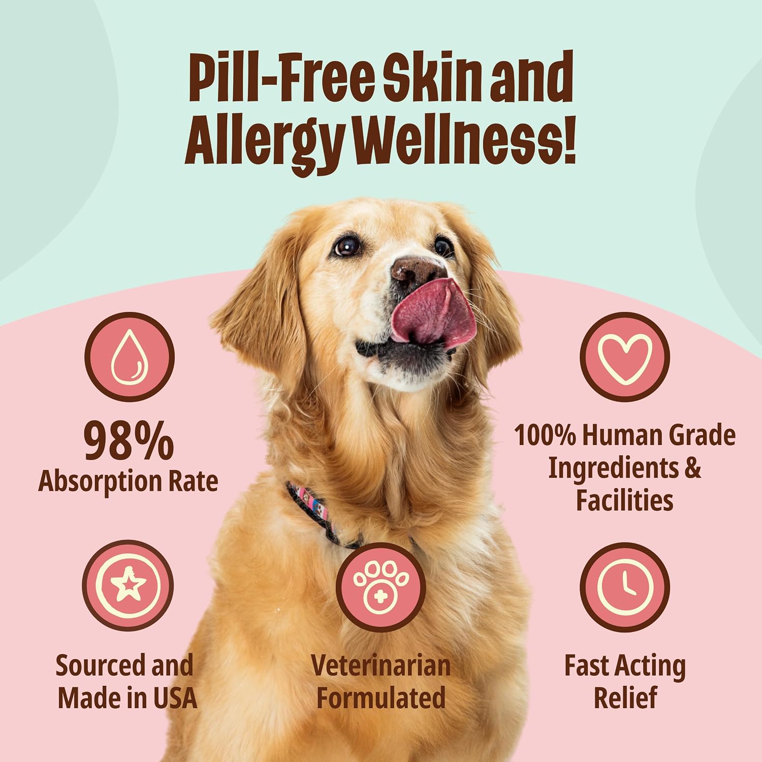 Licks Skin & Allergy Support - Allergy Gel for Dogs - Omega 3 Fish Oil, Turmeric & Vitamin C - Fish Flavour - 10 Sachets - görsel 4
