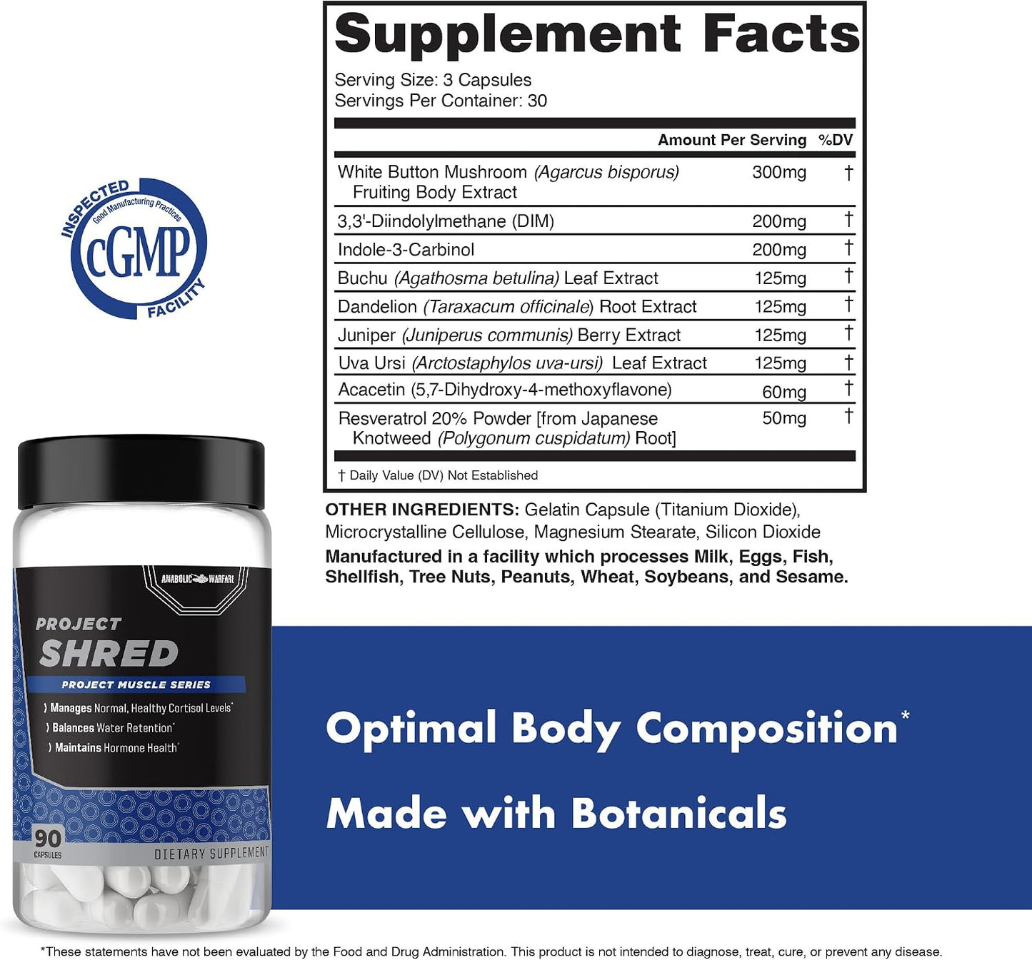 Anabolic Warfare Project Shred - Body Recomposition Formula with Botanicals - görsel 5