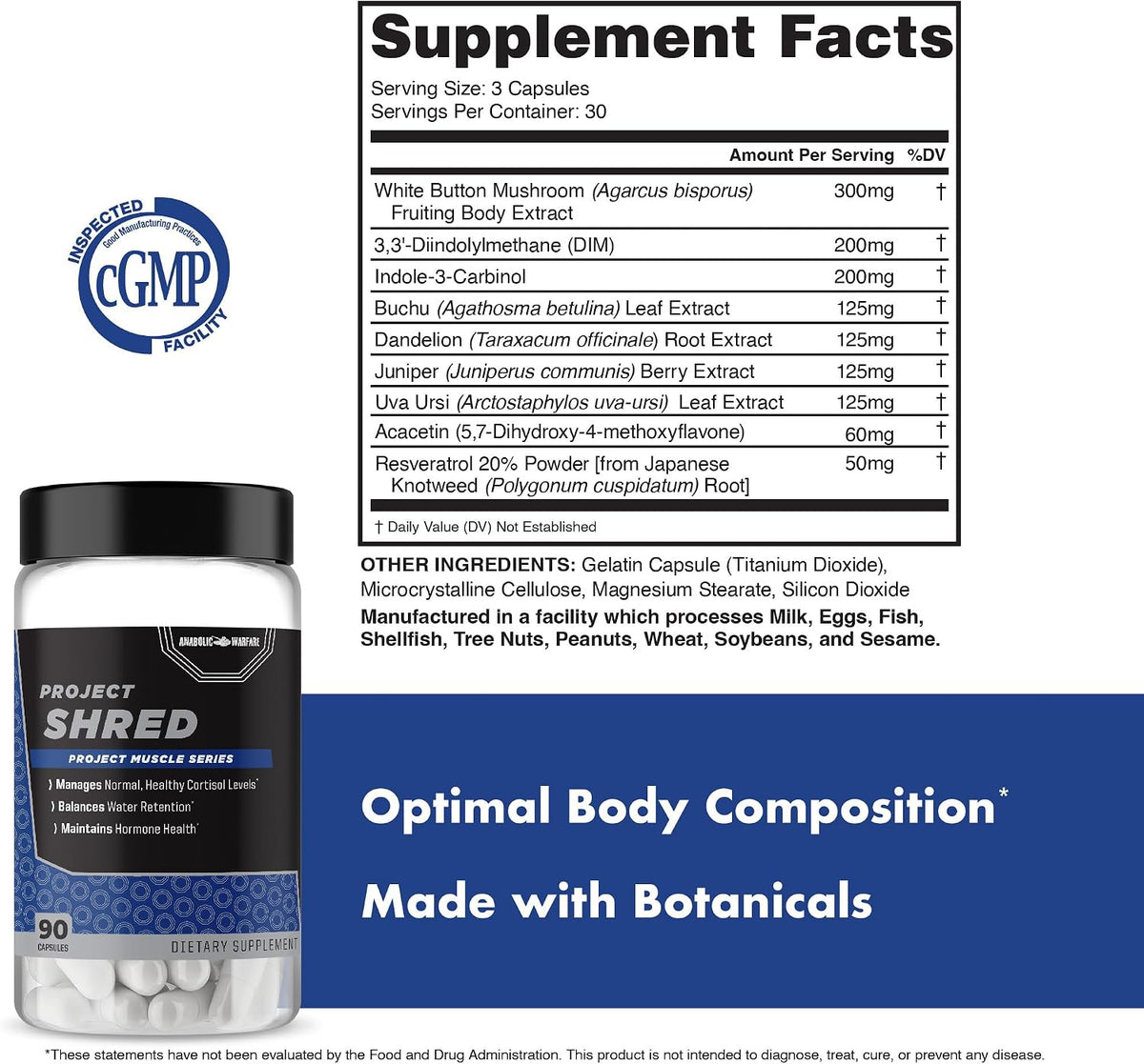 Anabolic Warfare Project Shred - Body Recomposition Formula with Botanicals - görsel 5