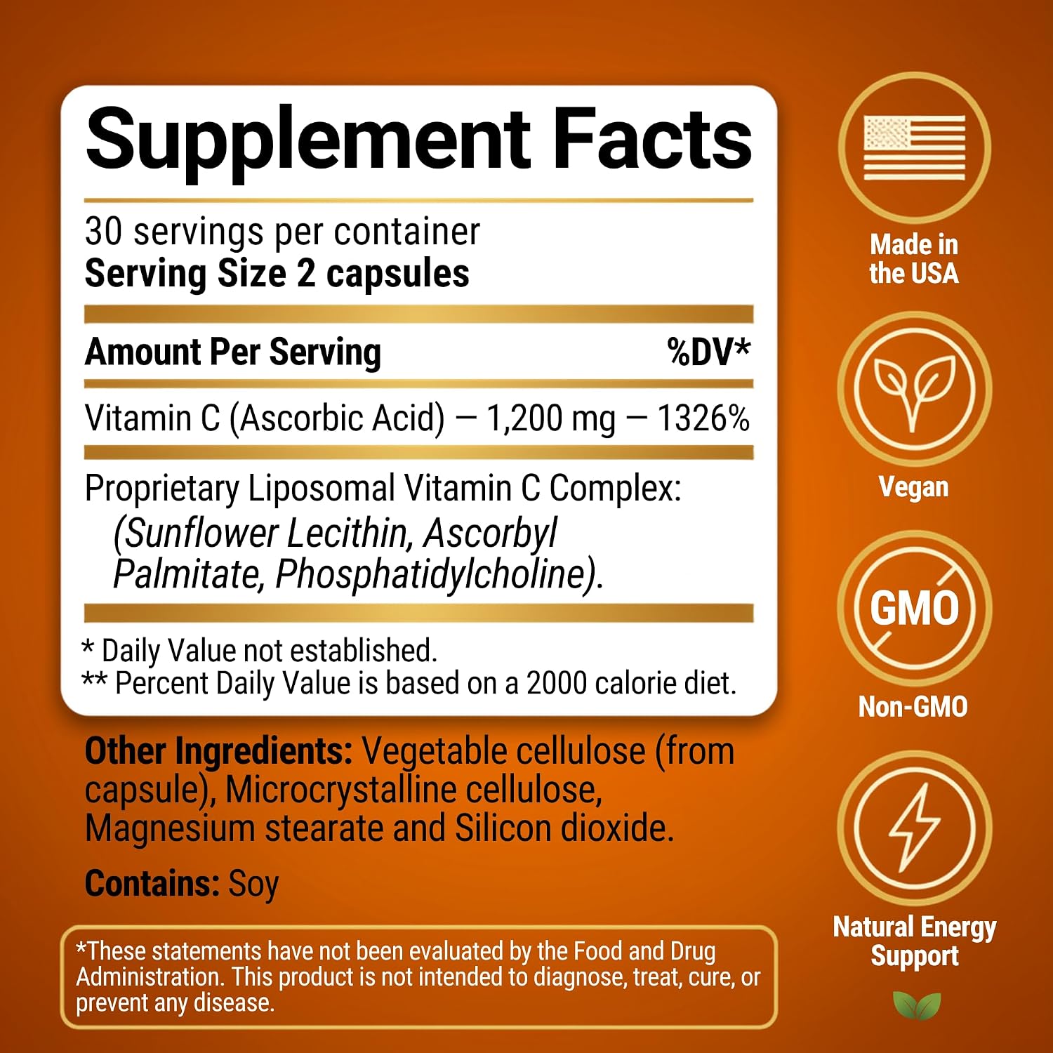 Sundhed Natural Pure Liposomal Vitamin C – 1200mg – 60 Capsules - görsel 9