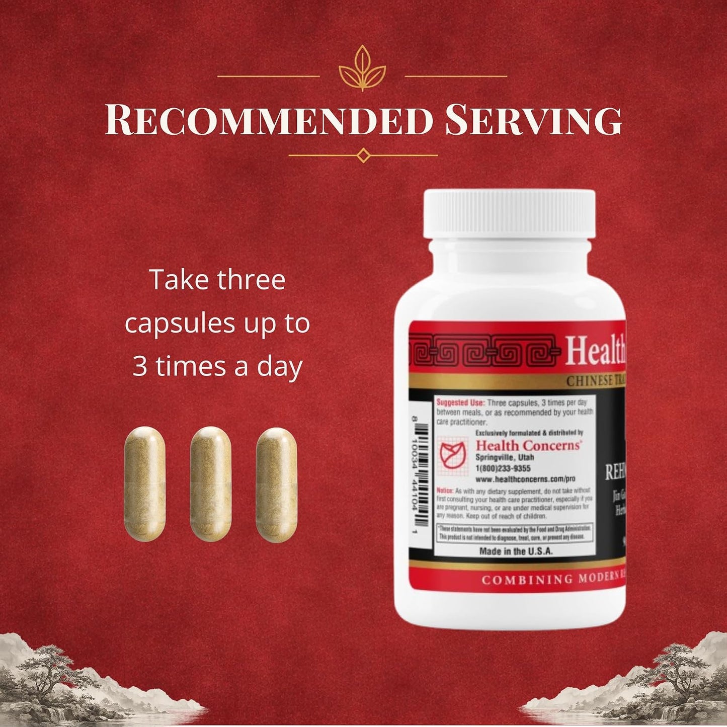 Health Concerns Rehmannia 8 – A Classic Chinese Herbal Formula for Kidney and Urinary Health – 90 Capsules - görsel 5