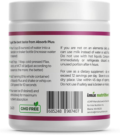 Absorb Plus Isolate Protein – Food Supplement for Extra Nutritional Support, Non-GM, Gluten-Free, Lactose-Free, Casein-Free (100g, Berry Fusion)