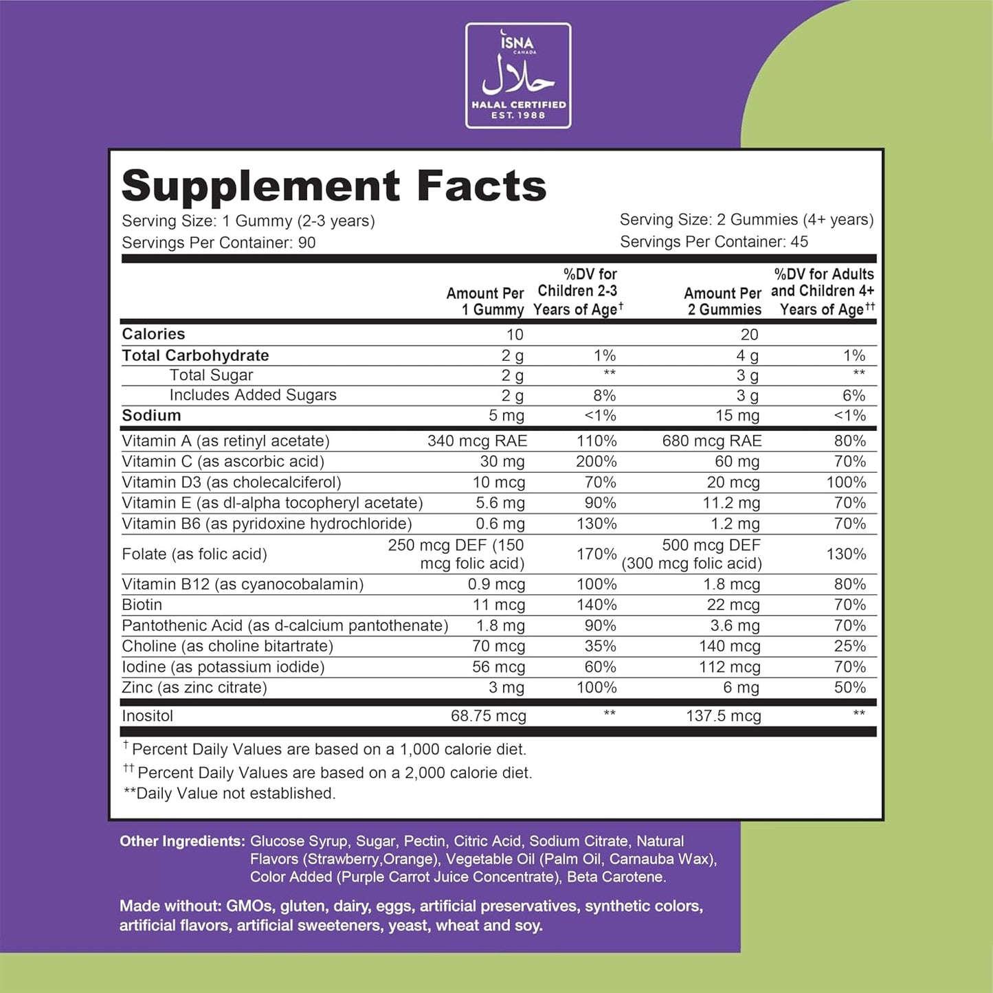 Noor Vitamins Halal Kids Multivitamin Gummies - 90 Gummies - görsel 2