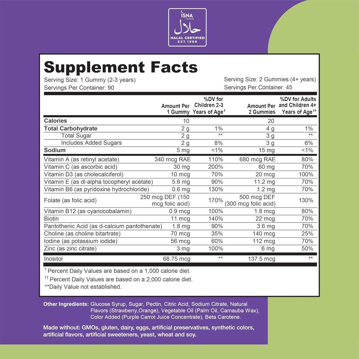 Noor Vitamins Halal Kids Multivitamin Gummies - 90 Gummies - görsel 2