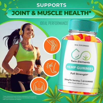 IDEAL PERFORMANCE Twin Elements Gummies, TwinElements Gummies Health and Wellness Support, Twin Elements Advanced Reviews (60 Gummies)