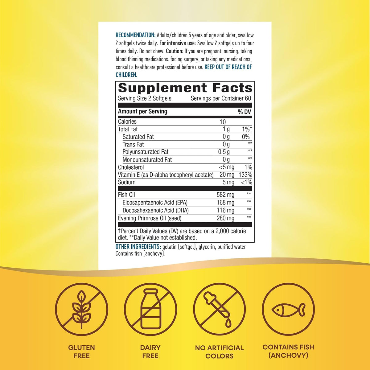 Nature's Way EFA Blend for Kids with Vitamin E - 120 Softgels - görsel 3