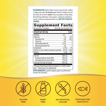 Nature's Way EFA Blend for Kids with Vitamin E - 120 Softgels