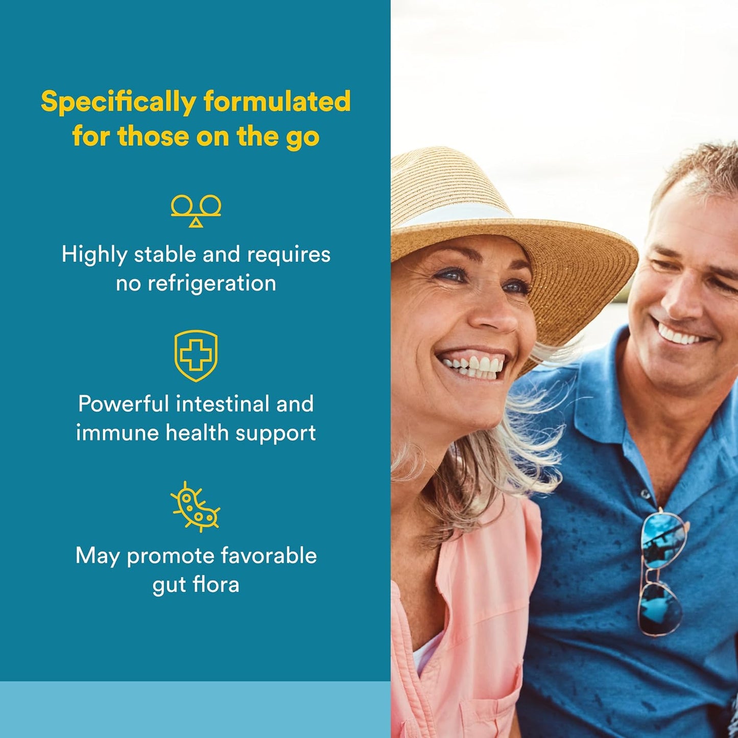 Natural Factors TravelBiotic - Shelf-Stable Probiotic Supplement - 10 Billion CFU - 60 Capsules - görsel 2