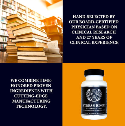 Stress Edge Stress Relief Supplement – Natural Mood Enhancer by Straight Edge Labs