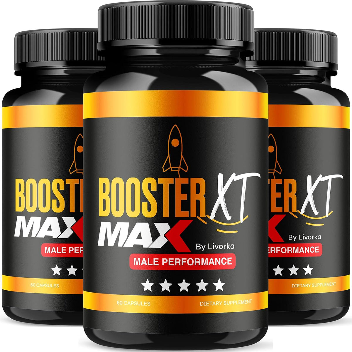Booster XT For Men – MAX Strength Men's Supplement (3 Pack, 180 Capsules) - görsel 1