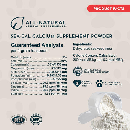 Sea-Cal Pure Seaweed Calcium Powder for Dogs – Natural calcium from Icelandic seaweed – free from synthetic – Image 7