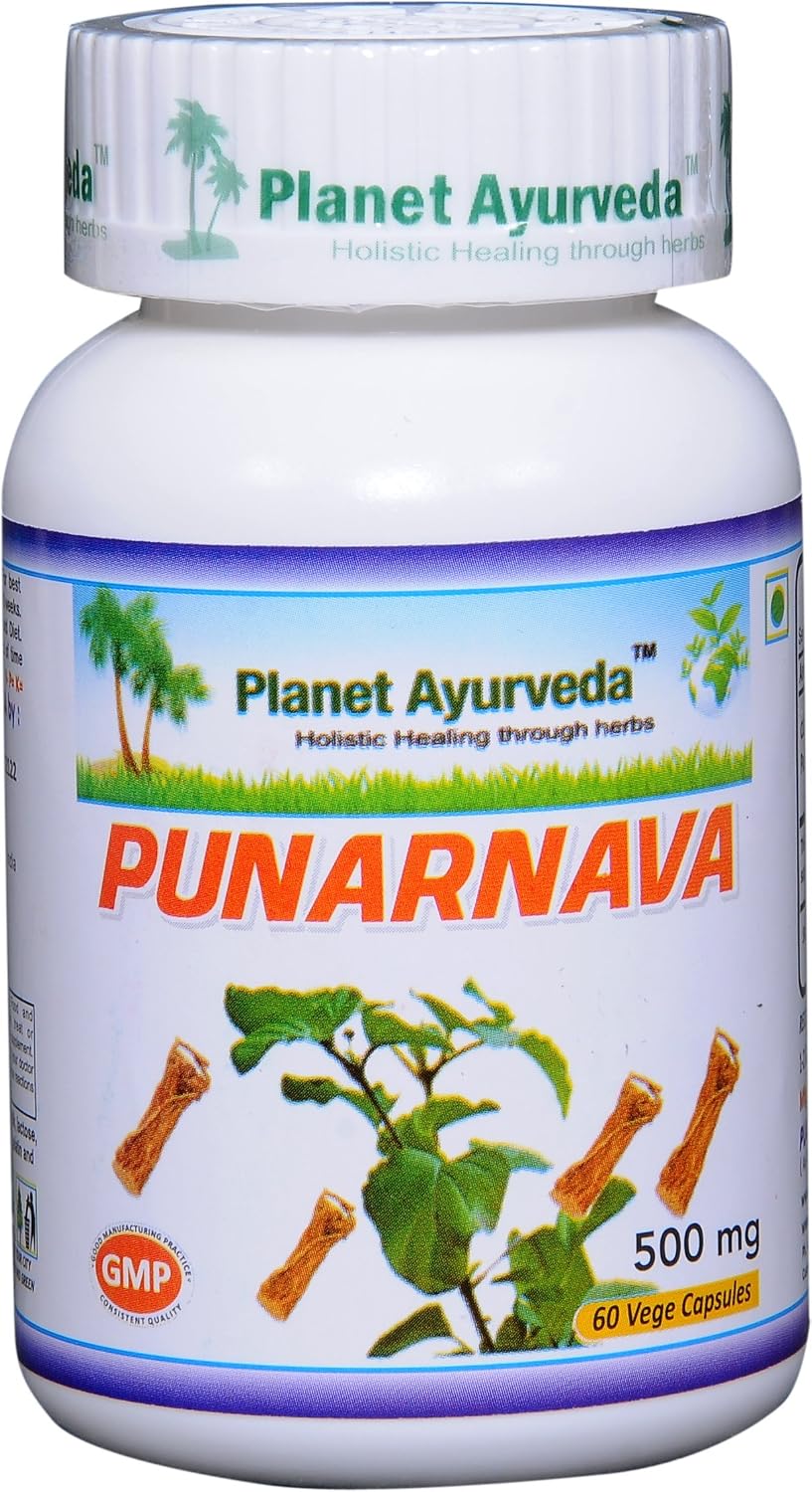 Planet Ayurveda Punarnava, 500mg Veg Capsules - 2 Bottles - görsel 2