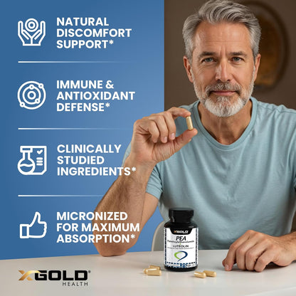 Palmitoylethanolamide 630 mg + Luteolin Standardised 98% - 120 Veggie Capsules