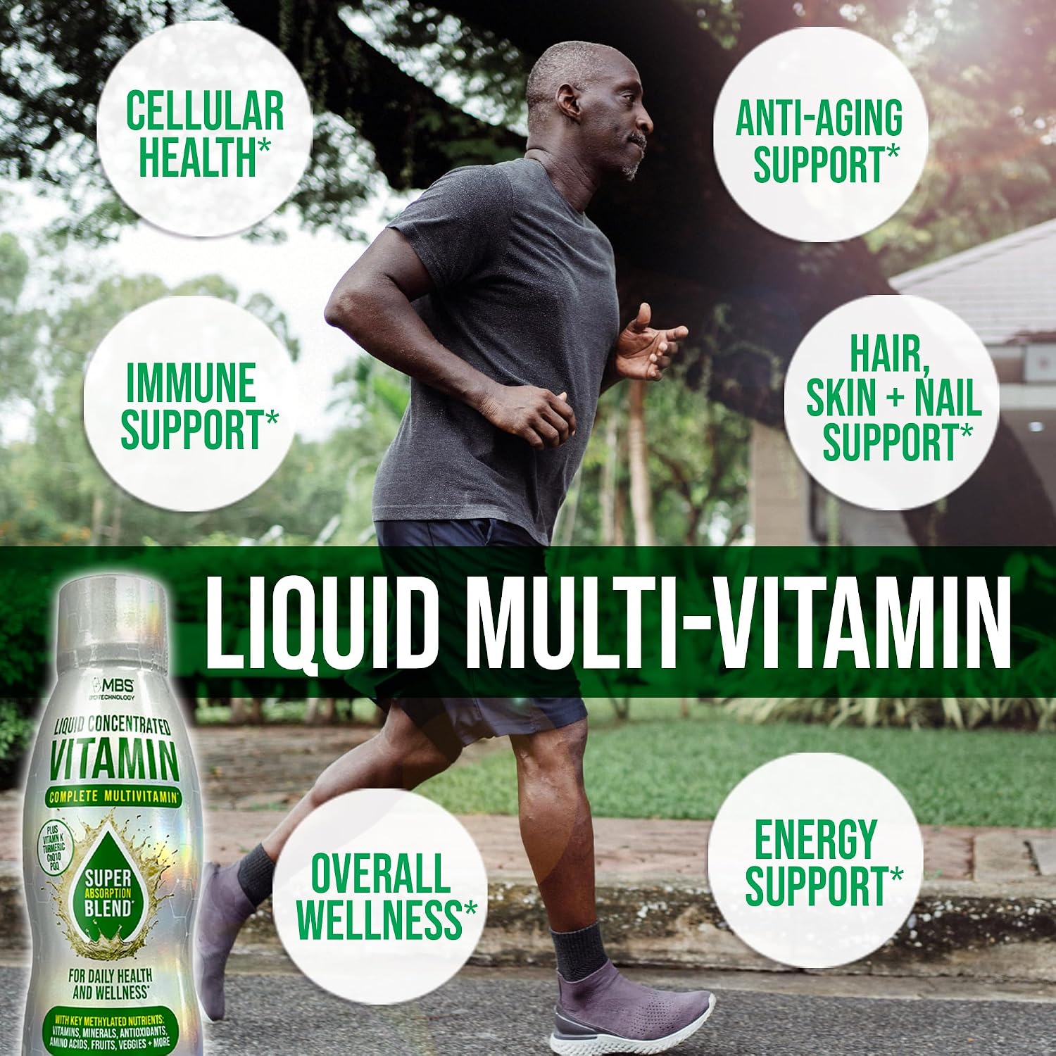 Liquid Multivitamin for Adults – Complete High-Absorption Daily Vitamin with Superfoods, CoQ10, B-Complex, Turmeric & PQQ – Immune & Energy Support – Berry Flavour, 17 oz - görsel 3