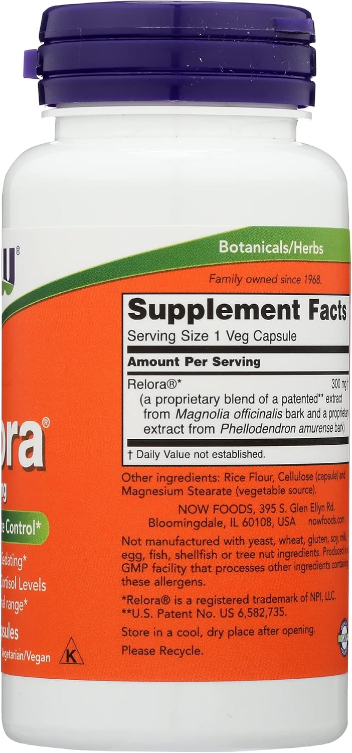 Now Foods Relora 300, 60 Vegetarian Capsules - görsel 7