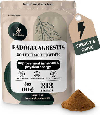 Jungle Powders Fadogia Agrestis Extract for Men - 50:1, 5 oz (141 g, 313 Servings)