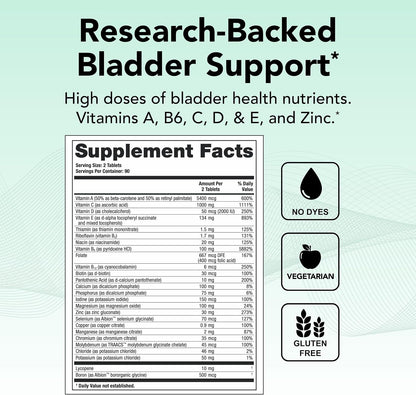 Theralogix Bladder 2.2 Multivitamin & Multimineral Supplement - 180 Tablets (90-Day Supply)