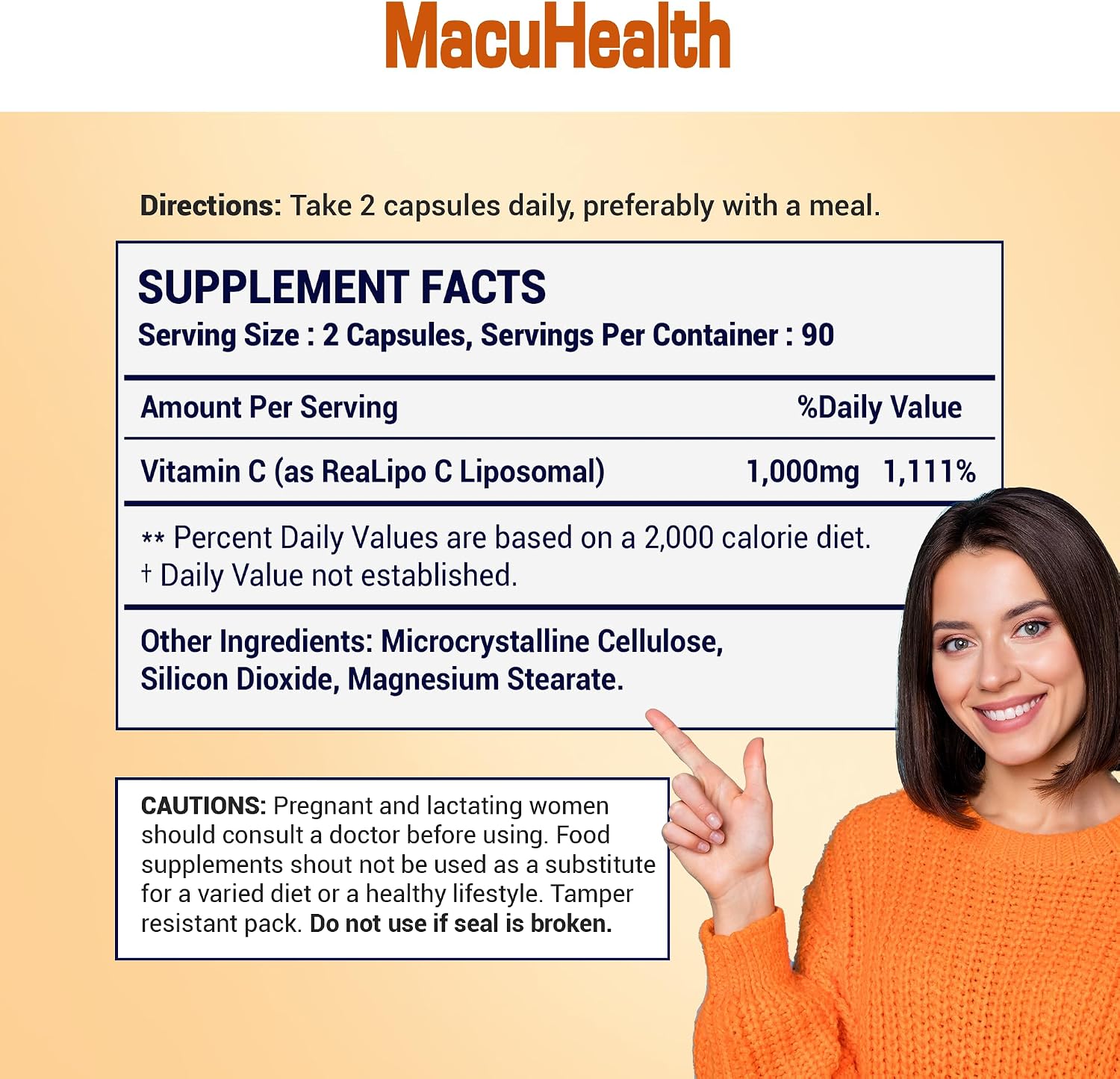 MacuHealth Liposomal Vitamin C 1000mg per Serving - High Bioavailability Vitamin with Fat-Soluble Antioxidants and Enhanced Absorption - 3 Month Supply - görsel 3