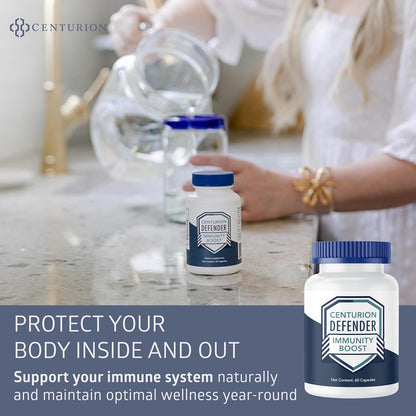 Centurion Labs Defender Immunity Boost: 5-in-1 Comprehensive Blend of Quercetin, Zinc, Vitamin D, Vitamin C and Copper, 60 Capsules