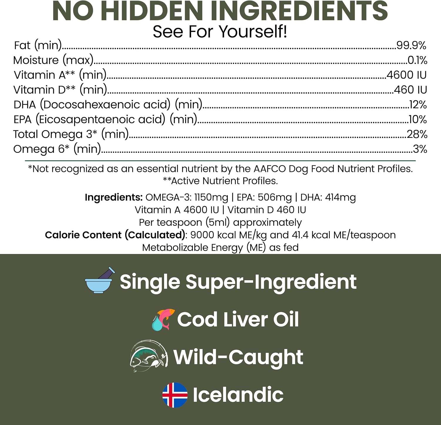 Pure Cod Liver Oil for Dogs - 473 ml - Pump Cap Bottle - görsel 2
