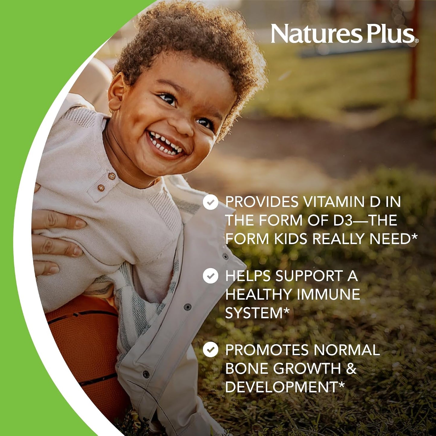 NaturesPlus Animal Parade Vitamin D3 Children's Chewables - Black Cherry Flavour - 180 Tablets (Pack of 2) - görsel 4